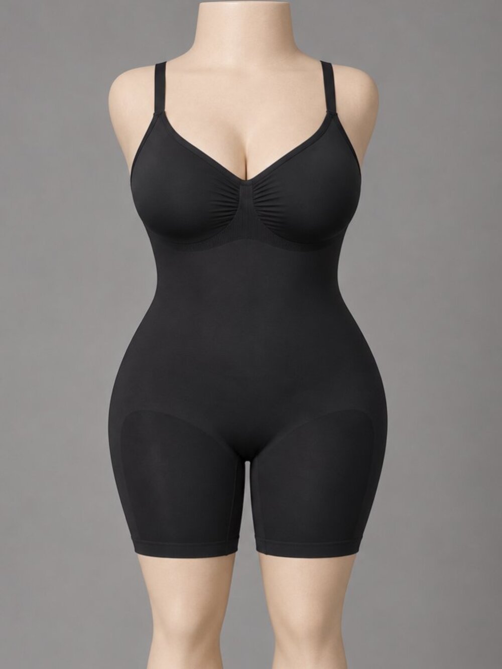 FeelinGirl Shapewear Bodysuit Tummy Control Seamless Black XL/XXL